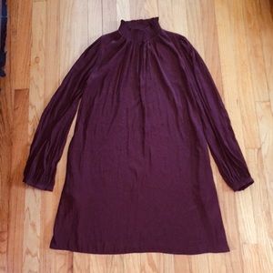 Wilfred Maroon High Neck Dress